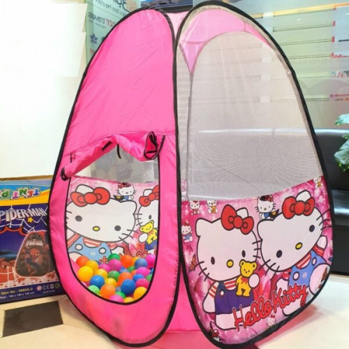 Baby Play Tent House  Hello kitty ( এক বছর থেকে ৭ বছর) ৫০ পিস বল free